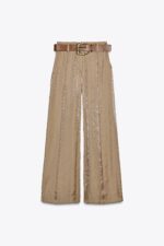 SATIN WIDE-LEG TROUSERS WITH BELT