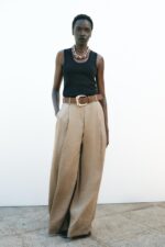 SATIN WIDE-LEG TROUSERS WITH BELT