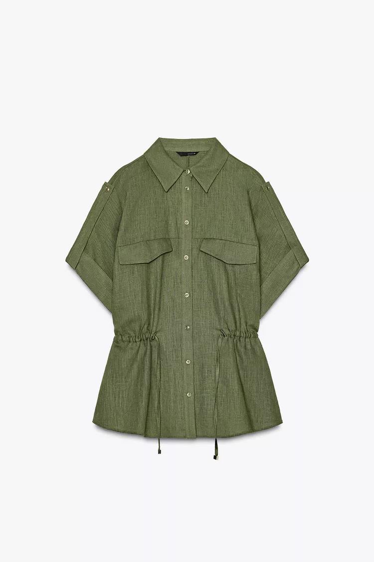 LINEN SAFARI SHIRT
