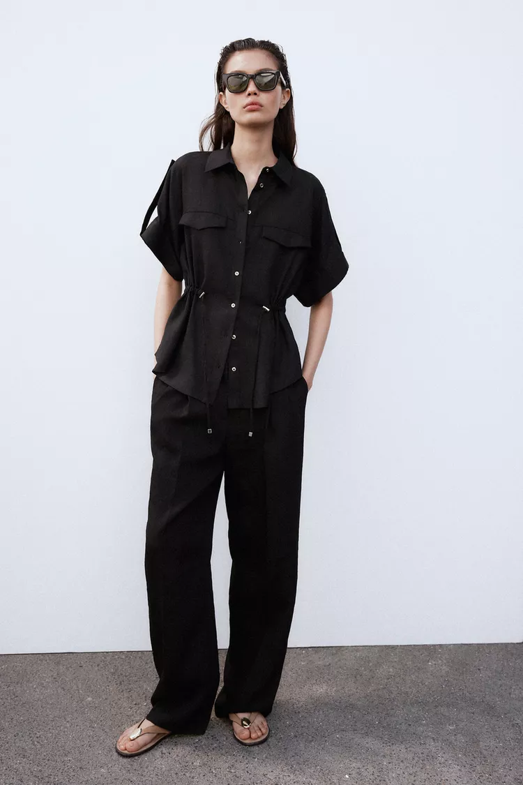 LINEN SAFARI SHIRT