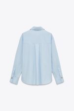 POPLIN SHIRT WITH CONTRASTING BUTTONS