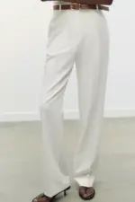 BELTED STRAIGHT LEG PANTS