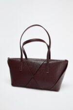 WOVEN ELONGATED HANDBAG