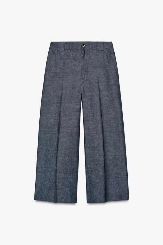 LINEN-BLEND CULOTTES