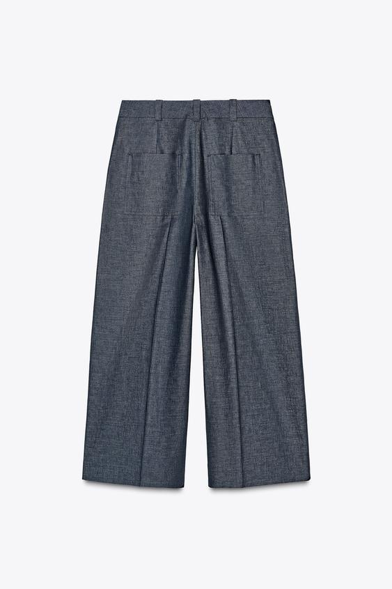 LINEN-BLEND CULOTTES