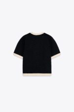 SHORT SLEEVE KNIT CARDIGAN