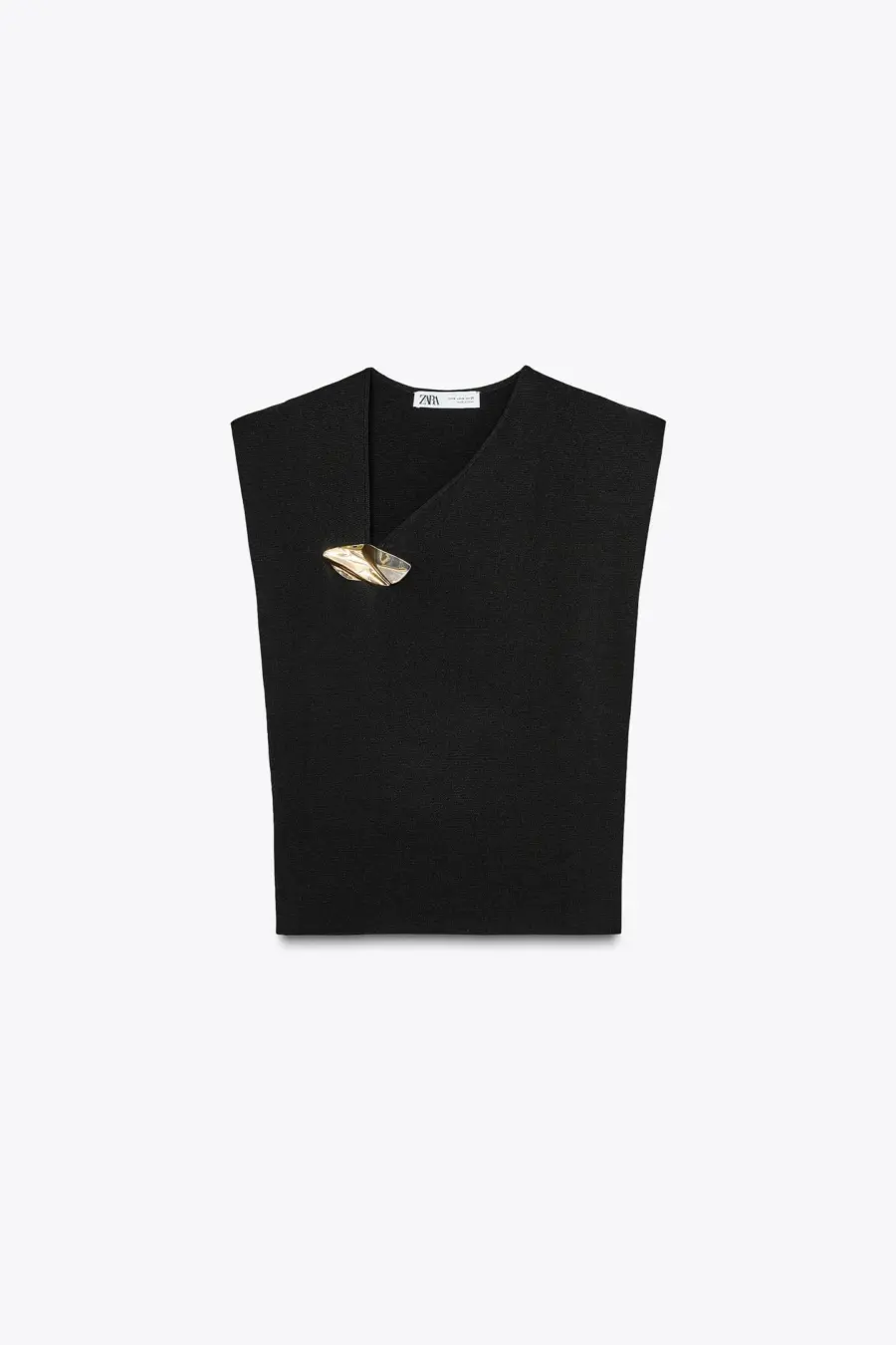KNIT TOP WITH GOLDEN APPLIQUÉ