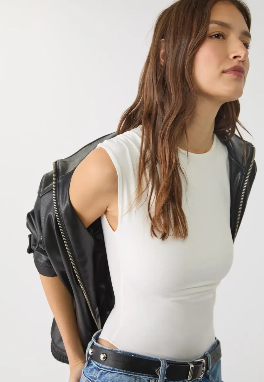 Gathered bodysuit