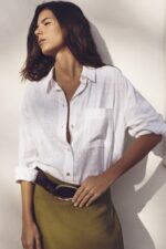 OVERSIZED LINEN BLEND SHIRT