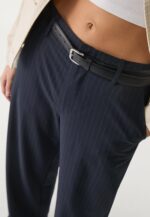 FLOWING STRAIGHT-LEG SMART TROUSERS WITH BELT