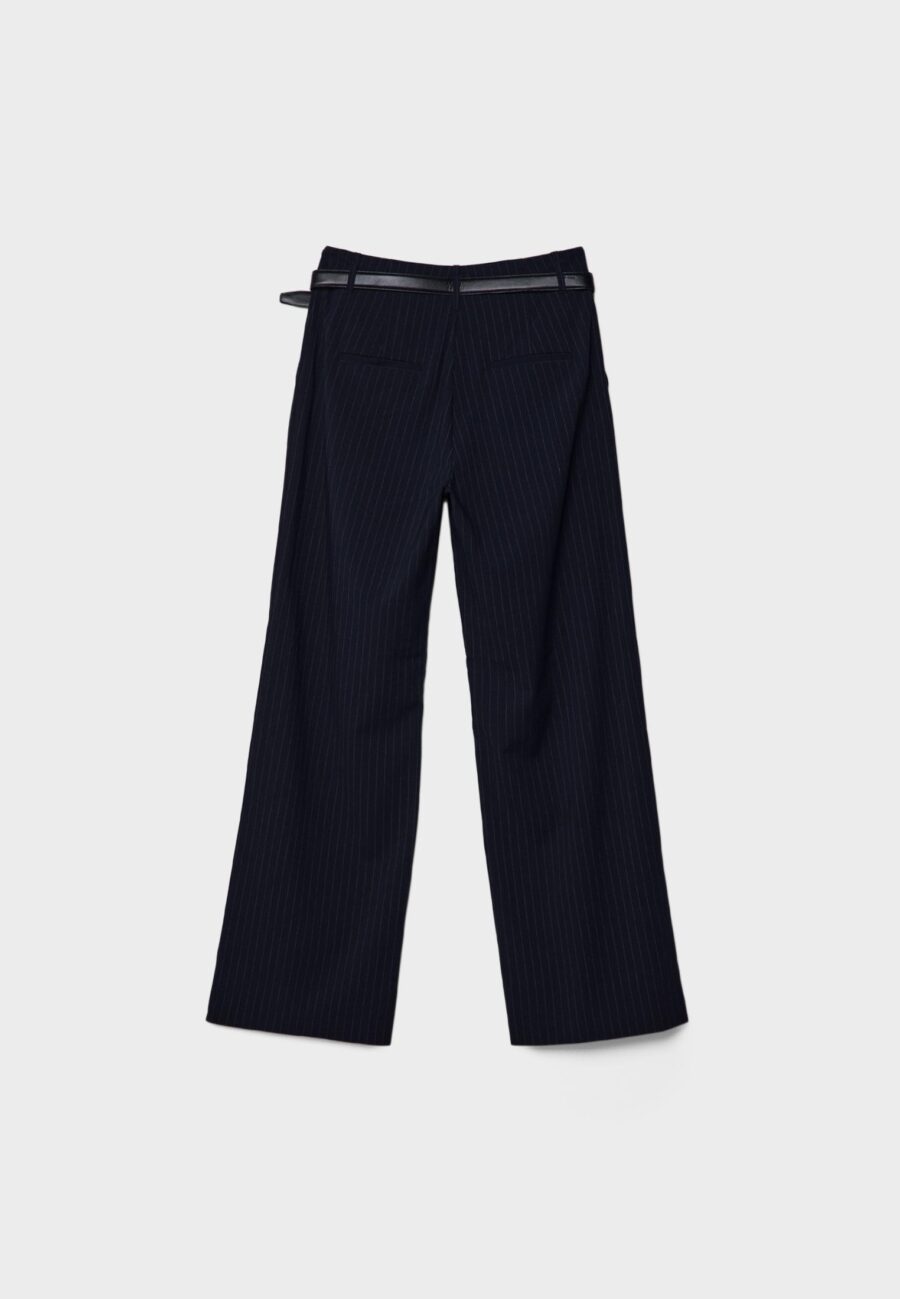 FLOWING STRAIGHT-LEG SMART TROUSERS WITH BELT