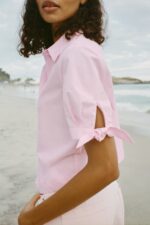 POPLIN SHIRT WITH TIES