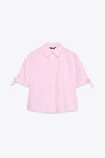 POPLIN SHIRT WITH TIES