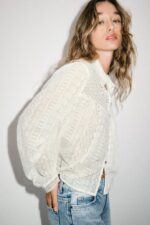 EYELET EMBROIDERY SHIRT