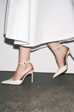 PATENT-EFFECT SHOES WITH STRAP
