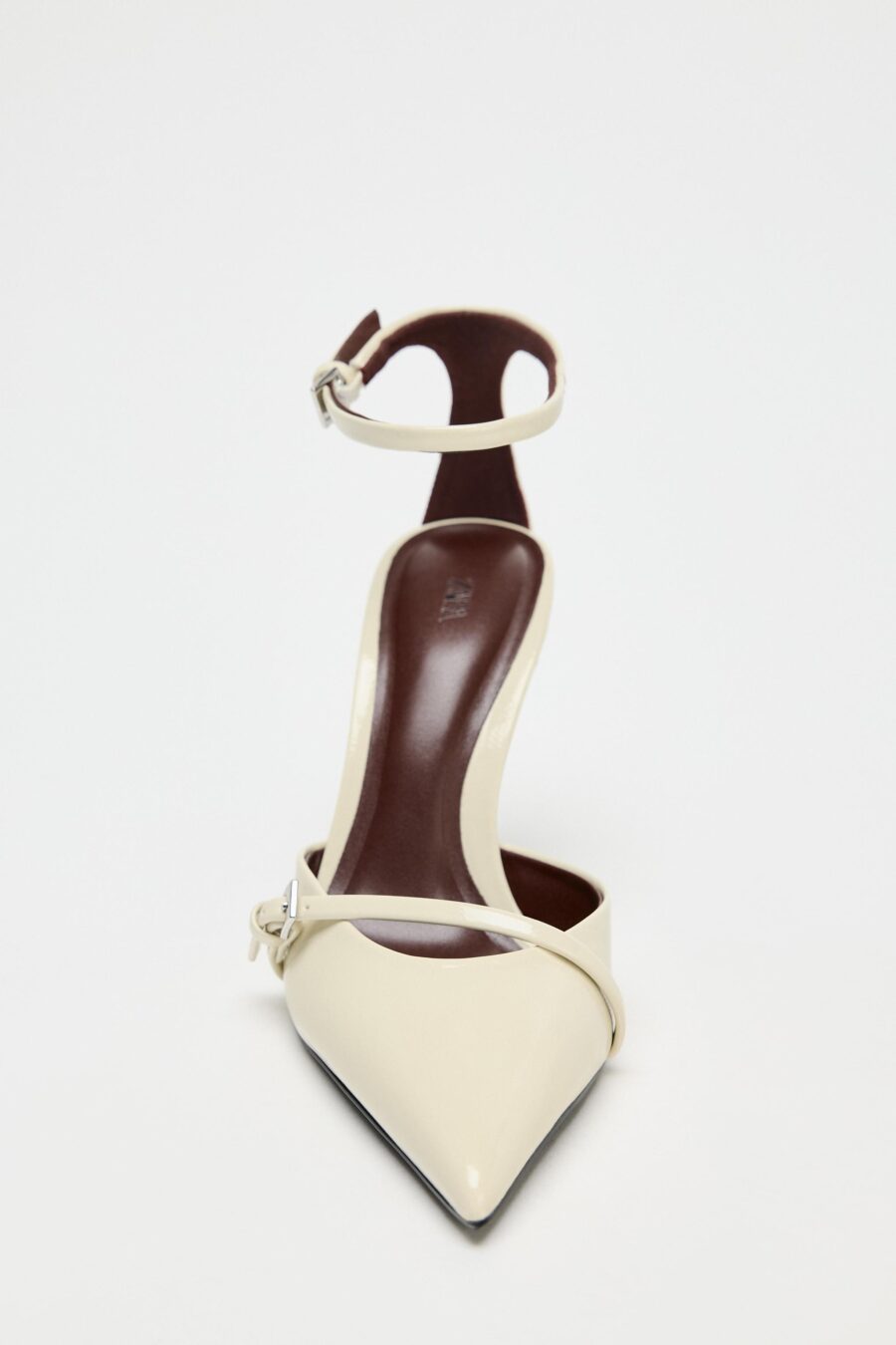 PATENT-EFFECT SHOES WITH STRAP