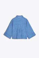 STRIPED LINEN BLEND SHIRT