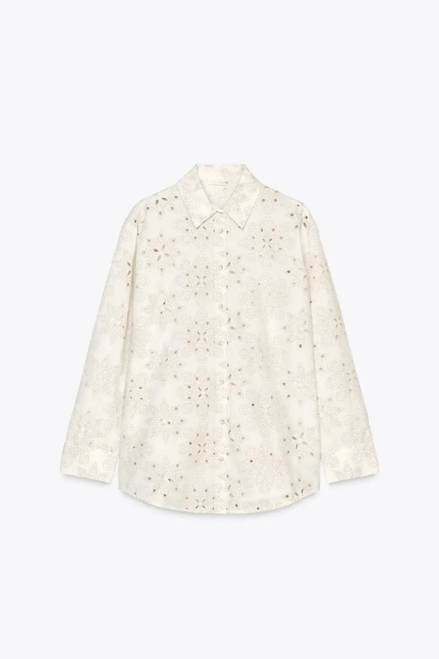 SHIRT WITH RUBBERISED CUTWORK EMBROIDERY