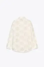 SHIRT WITH RUBBERISED CUTWORK EMBROIDERY
