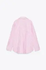 STRIPED POPLIN SHIRT WITH METALLIC THREAD