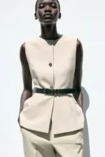 LONG WAISTCOAT WITH BELT