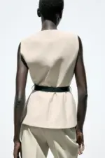 LONG WAISTCOAT WITH BELT
