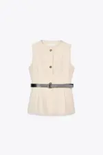 LONG WAISTCOAT WITH BELT