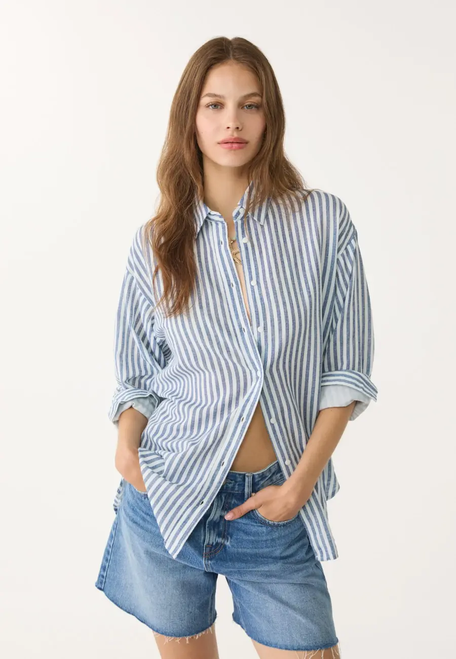 Linen blend shirt