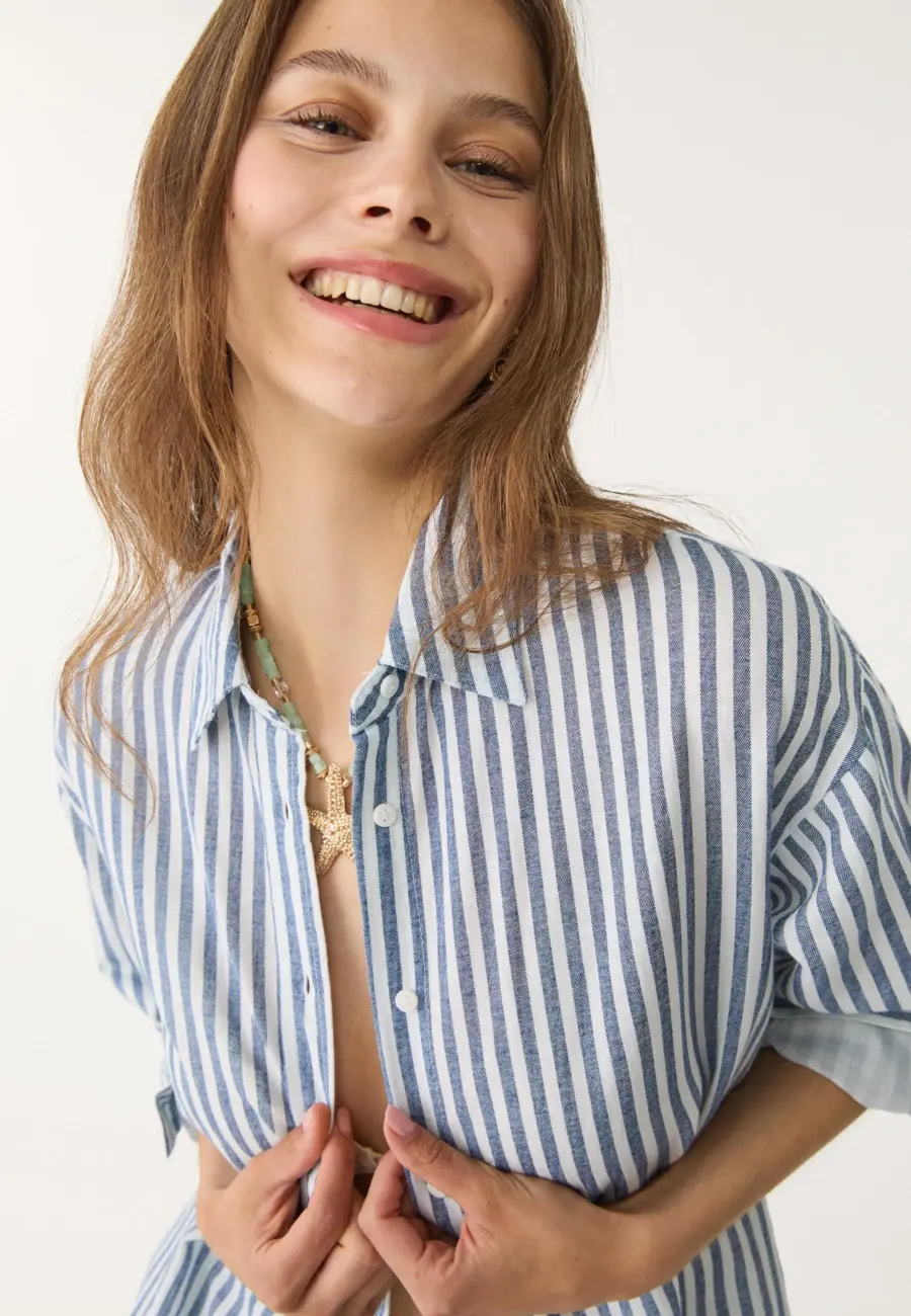 Linen blend shirt