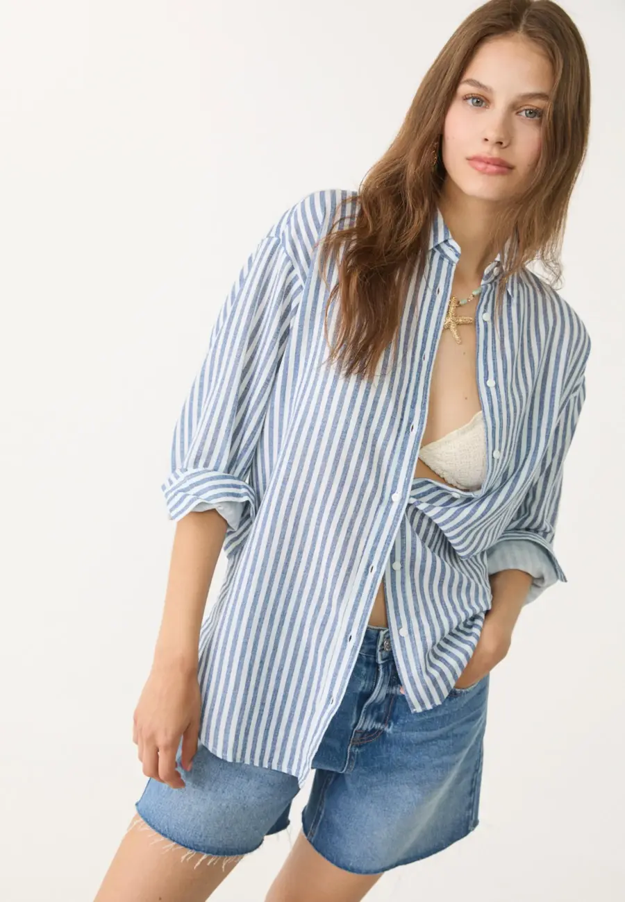 Linen blend shirt