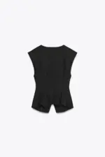 INTERLOCK SLEEVELESS TOP