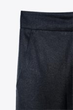 STRAIGHT-LEG LINEN BLEND TROUSERS