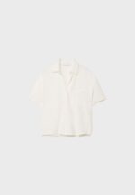 Short sleeve linen blend shirt