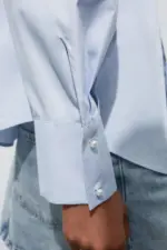 POPLIN SHIRT WITH PEARLS