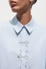 POPLIN SHIRT WITH PEARLS