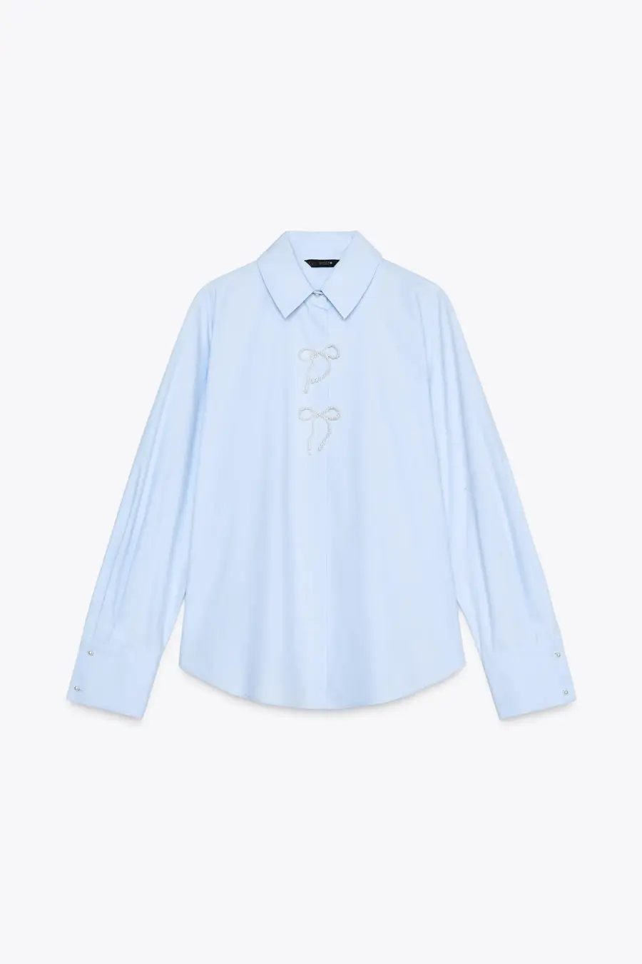 POPLIN SHIRT WITH PEARLS