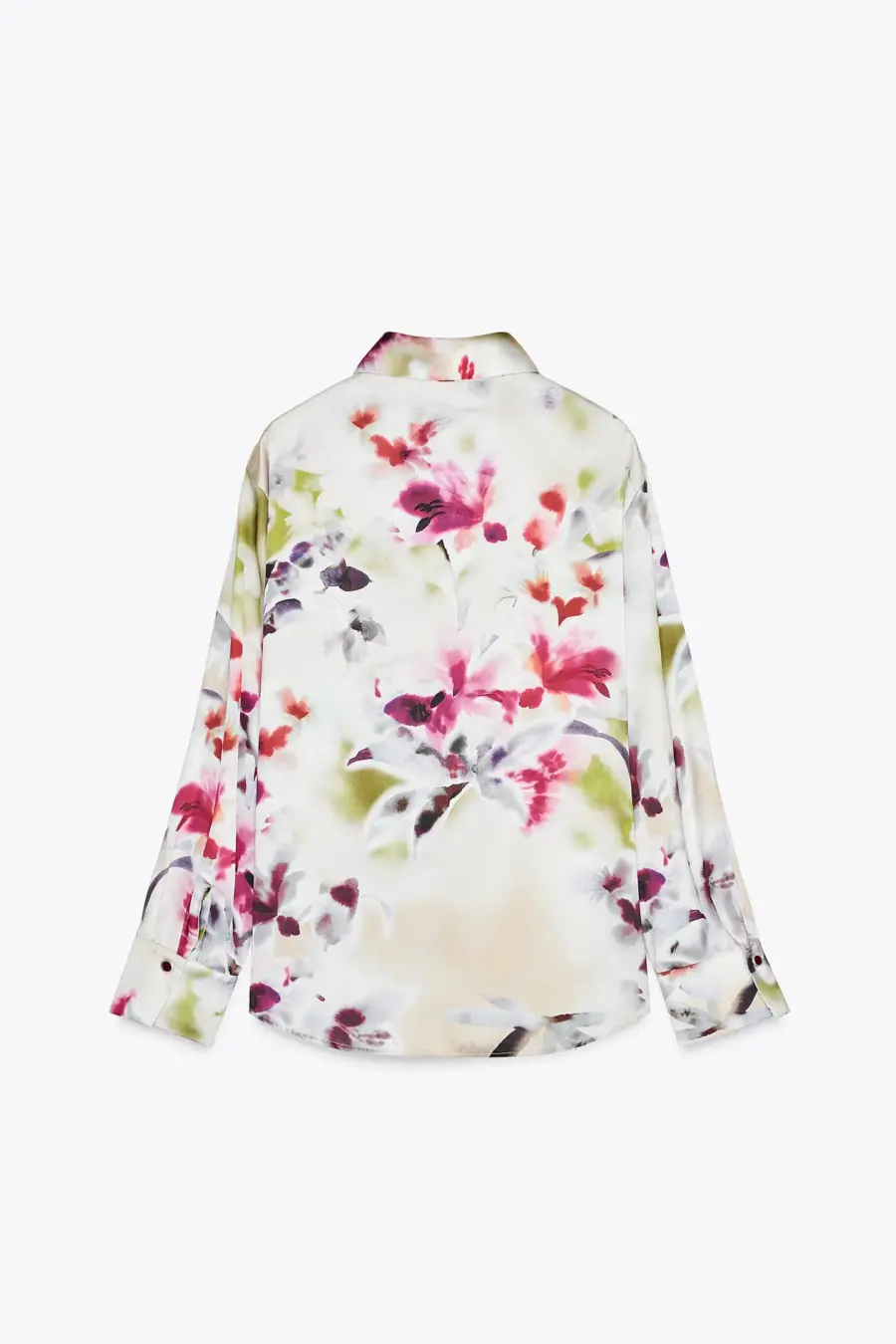 SATIN FLORAL PRINT SHIRT
