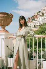 MIDI DRESS WITH BELT