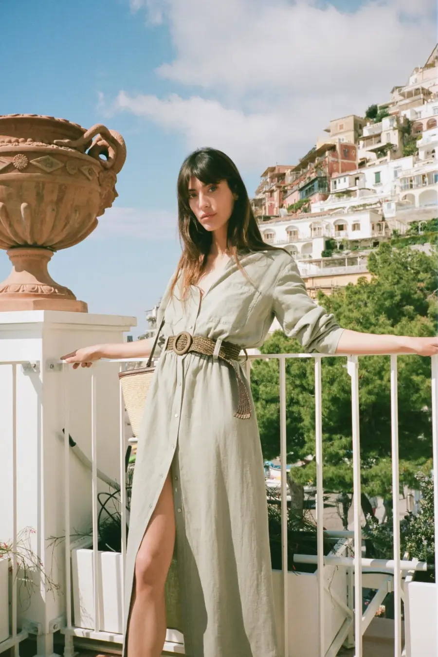 MIDI DRESS WITH BELT