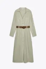 MIDI DRESS WITH BELT