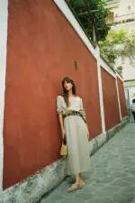 MIDI DRESS WITH BELT
