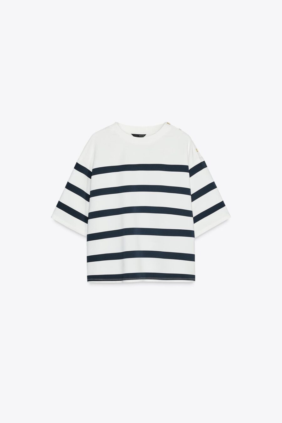 STRIPED SHORT SLEEVE TOP