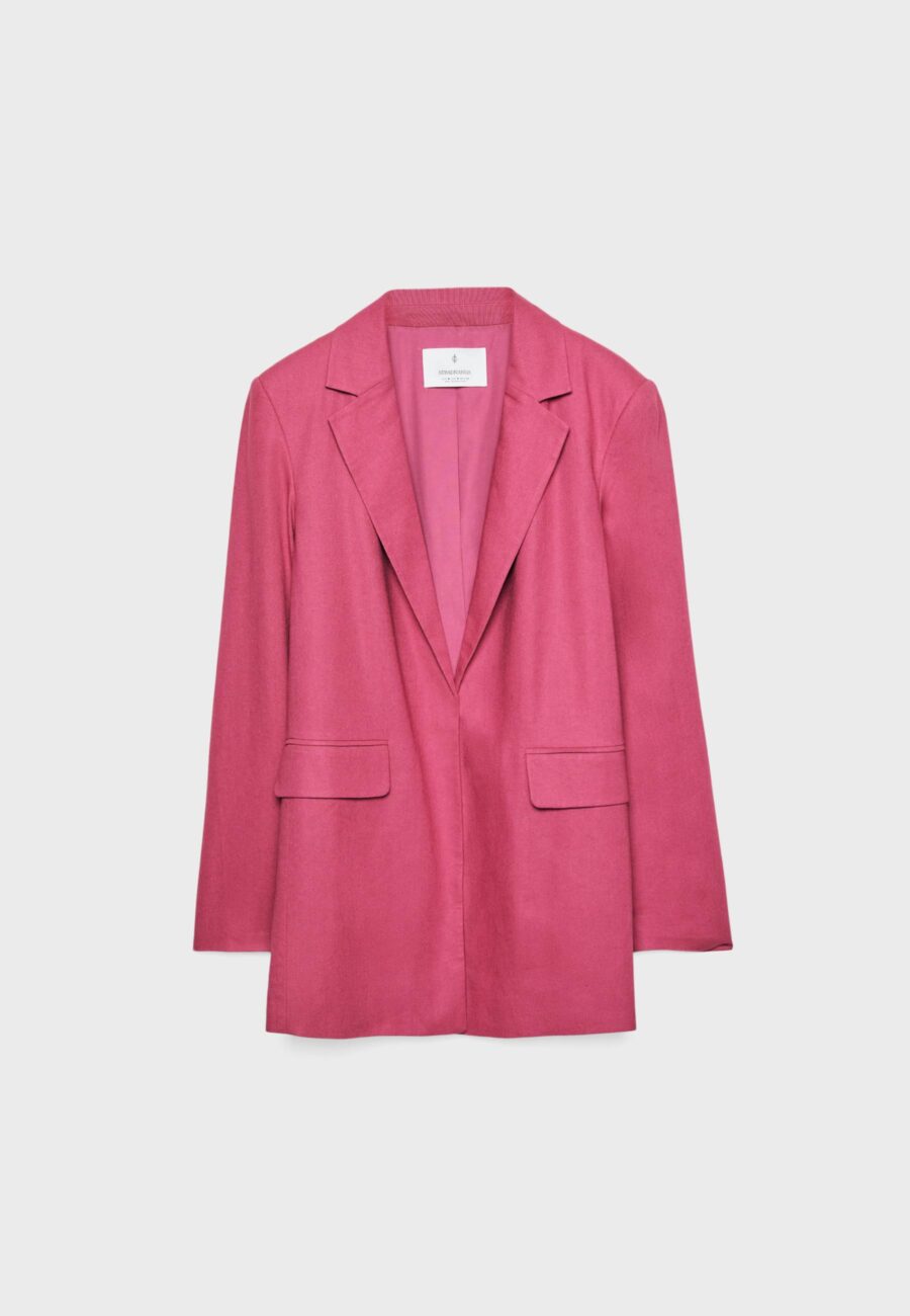 REGULAR LINEN BLEND BLAZER