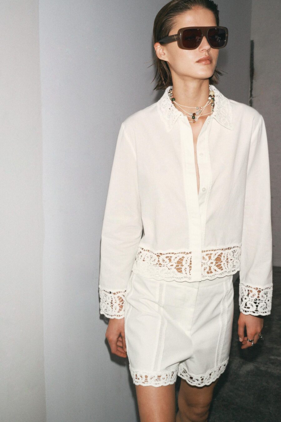 ZW COLLECTION CROCHET SHIRT