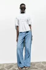 RAMIE SHIRT WITH LACE TRIM