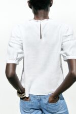 RAMIE SHIRT WITH LACE TRIM