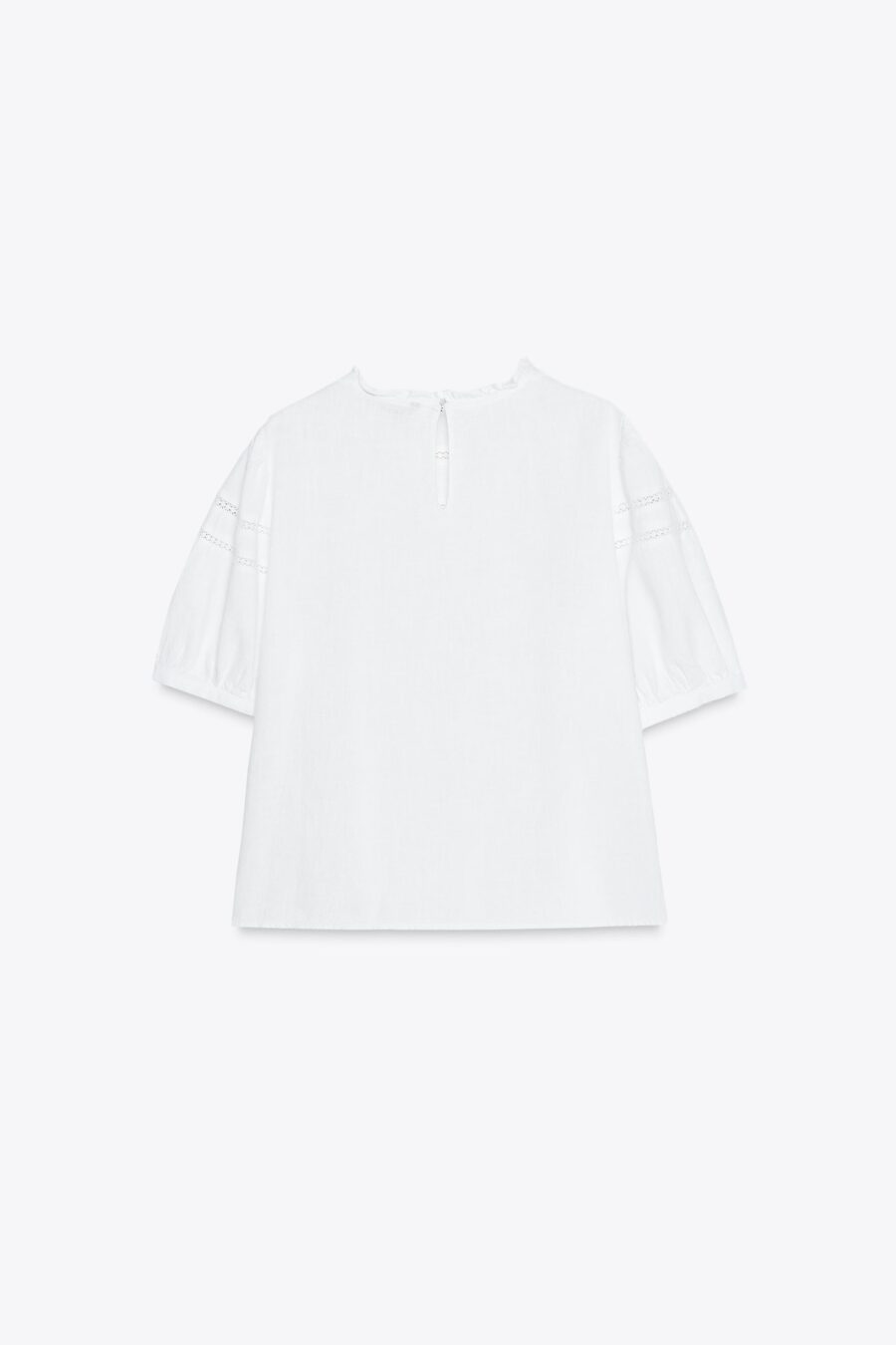 RAMIE SHIRT WITH LACE TRIM