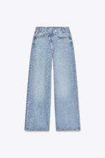 HIGH-WAIST TRF WIDE-LEG CROSSOVER WAIST JEANS