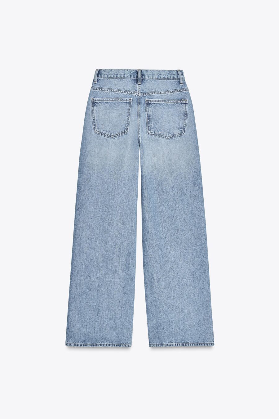 HIGH-WAIST TRF WIDE-LEG CROSSOVER WAIST JEANS