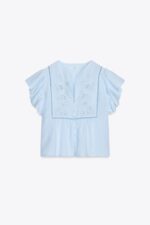 SHORT SLEEVE SHIRT WITH RUFFLE